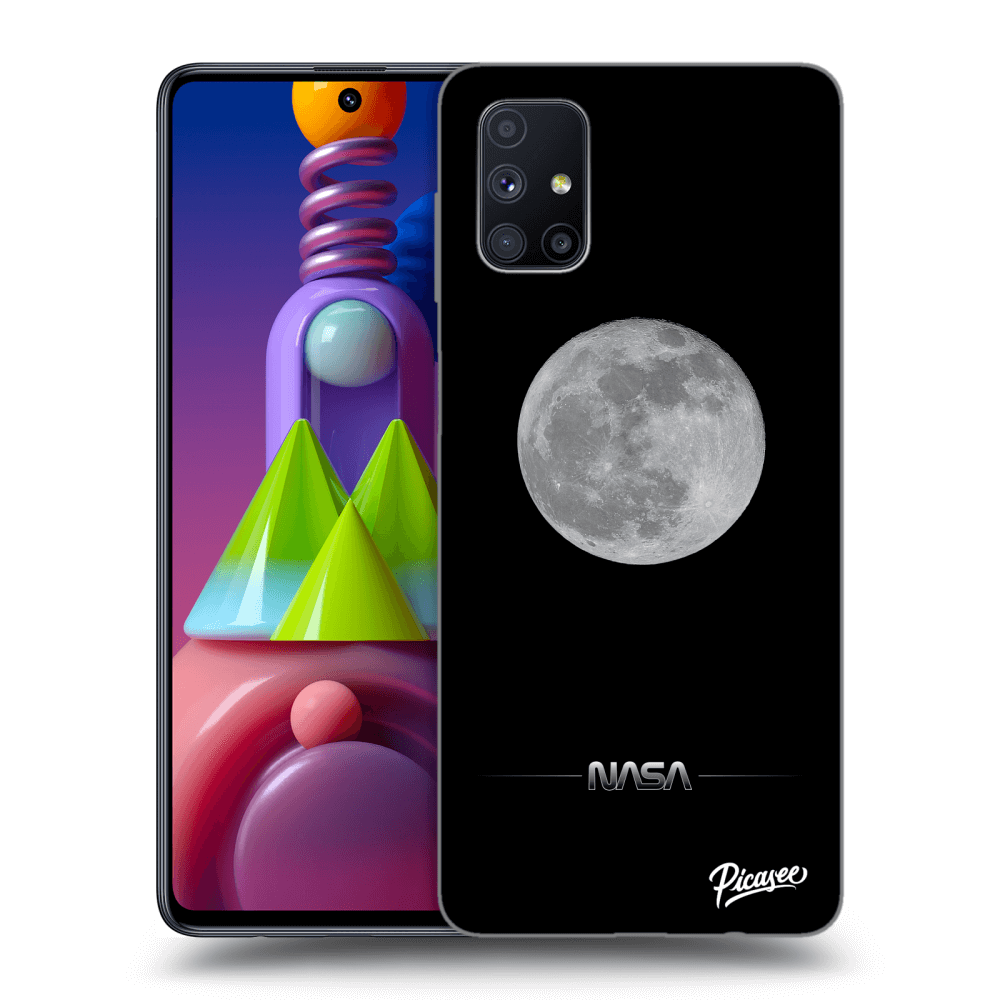 Picasee silikonový černý obal pro Samsung Galaxy M51 M515F - Moon Minimal
