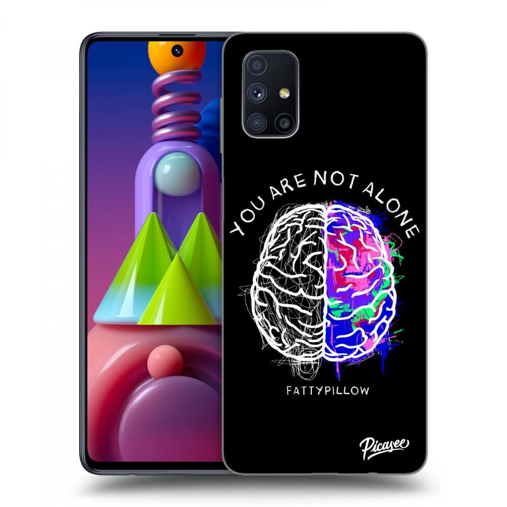 Silikonový černý Obal Pro Samsung Galaxy M51 M515F - Brain - White