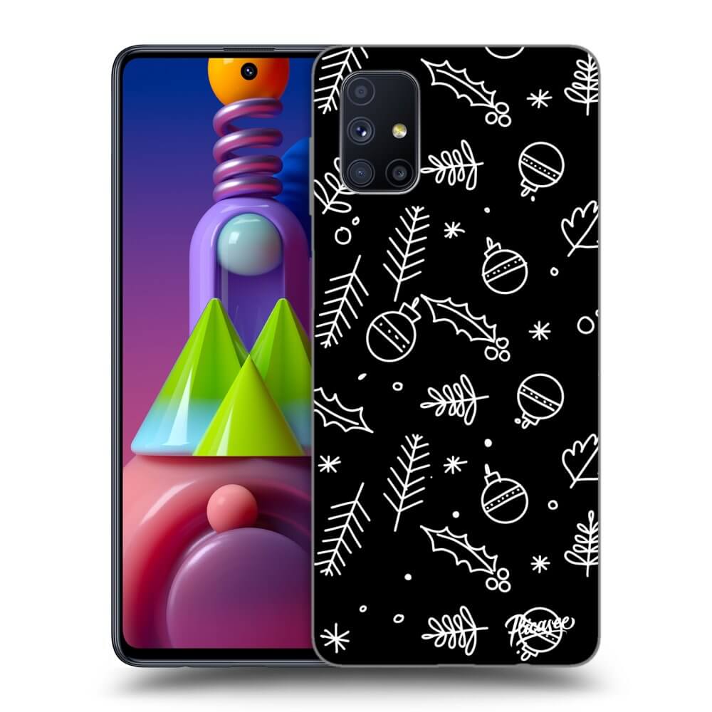 Silikonový černý Obal Pro Samsung Galaxy M51 M515F - Mistletoe