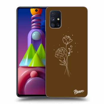 Obal pro Samsung Galaxy M51 M515F - Brown flowers