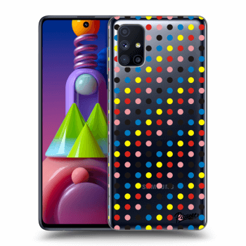 Picasee silikonový průhledný obal pro Samsung Galaxy M51 M515F - Colorful dots