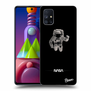 Picasee silikonový černý obal pro Samsung Galaxy M51 M515F - Astronaut Minimal