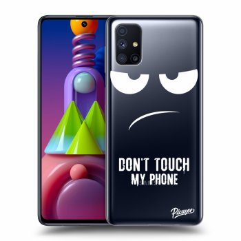 Picasee silikonový průhledný obal pro Samsung Galaxy M51 M515F - Don't Touch My Phone