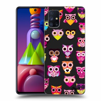 Picasee silikonový černý obal pro Samsung Galaxy M51 M515F - Owls