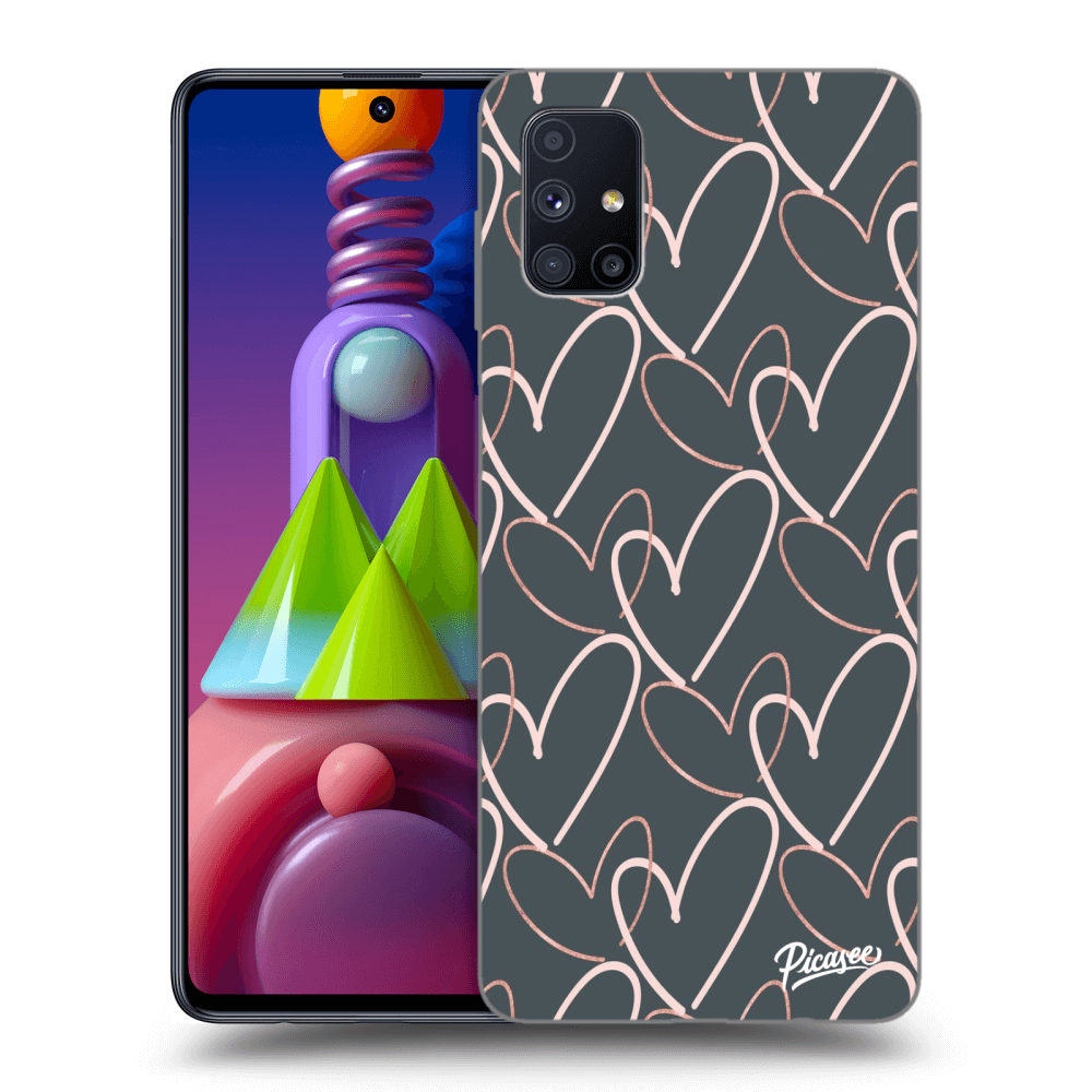 Picasee silikonový průhledný obal pro Samsung Galaxy M51 M515F - Lots of love
