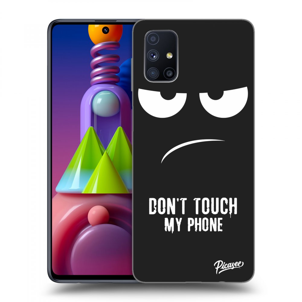Picasee silikonový černý obal pro Samsung Galaxy M51 M515F - Don't Touch My Phone
