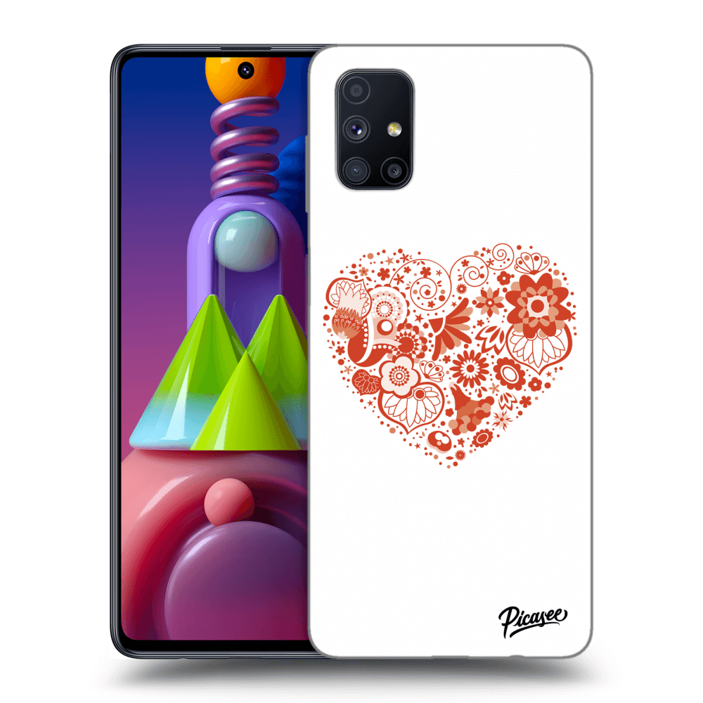Picasee silikonový průhledný obal pro Samsung Galaxy M51 M515F - Big heart