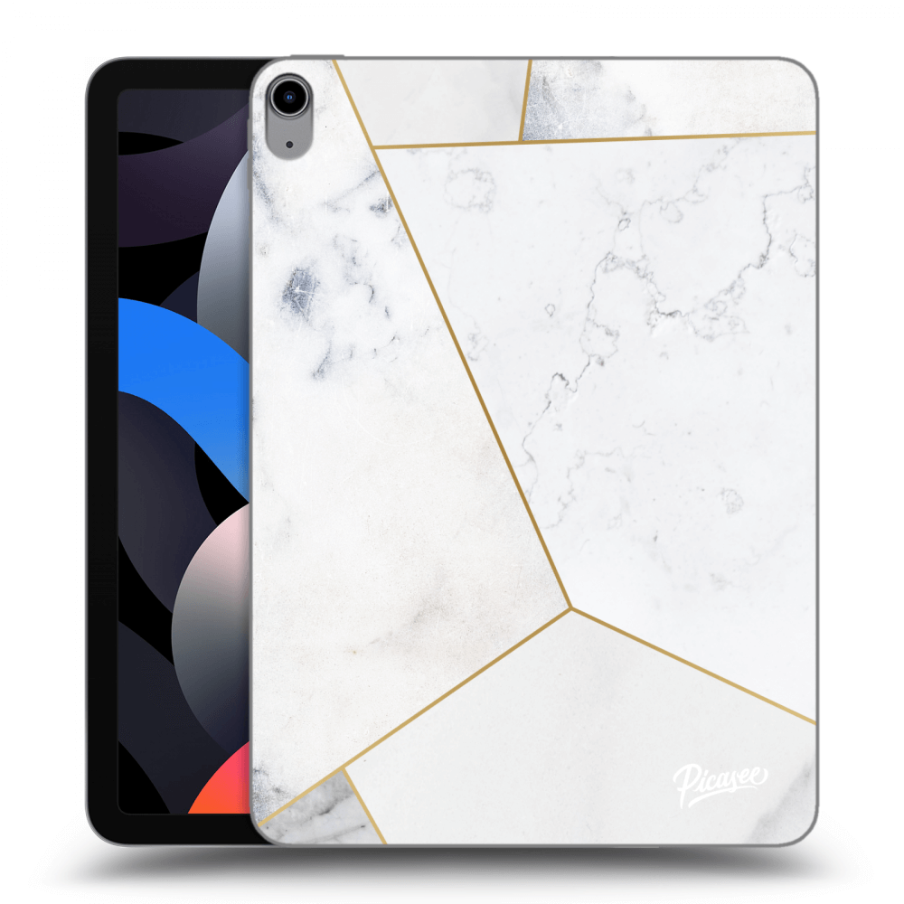Picasee silikonový průhledný obal pro Apple iPad Air 4 10.9" 2020 - White tile