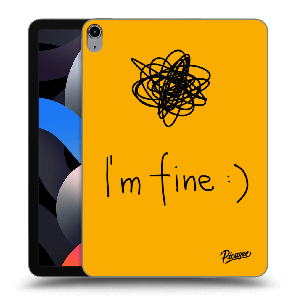 Picasee silikonový průhledný obal pro Apple iPad Air 4 10.9" 2020 - I am fine