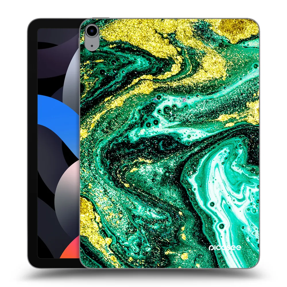 Picasee silikonový průhledný obal pro Apple iPad Air 4 10.9" 2020 - Green Gold