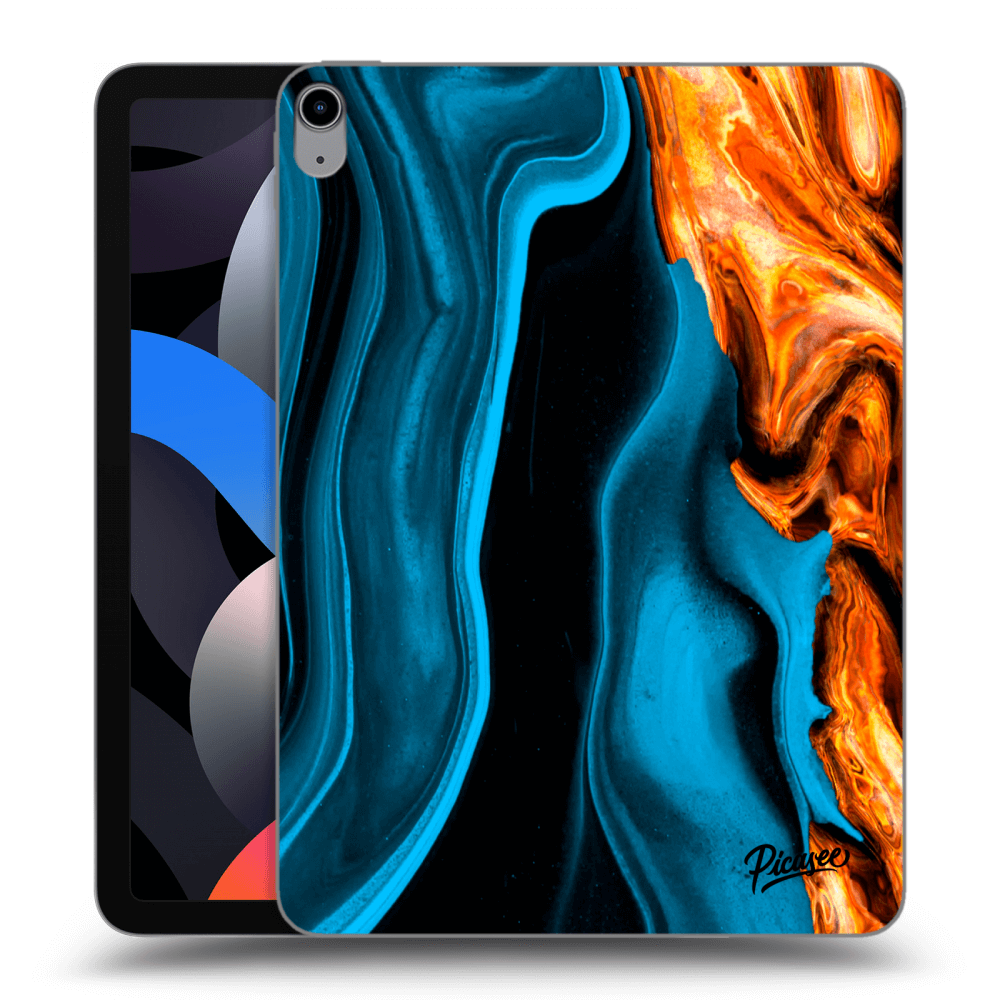 Picasee silikonový černý obal pro Apple iPad Air 4 10.9" 2020 - Gold blue