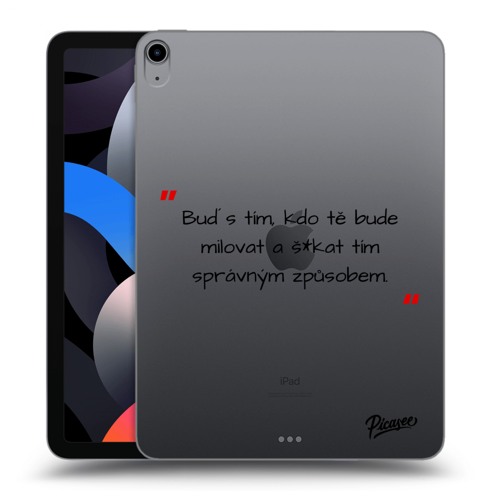 Picasee silikonový průhledný obal pro Apple iPad Air 4 10.9" 2020 - Správná láska