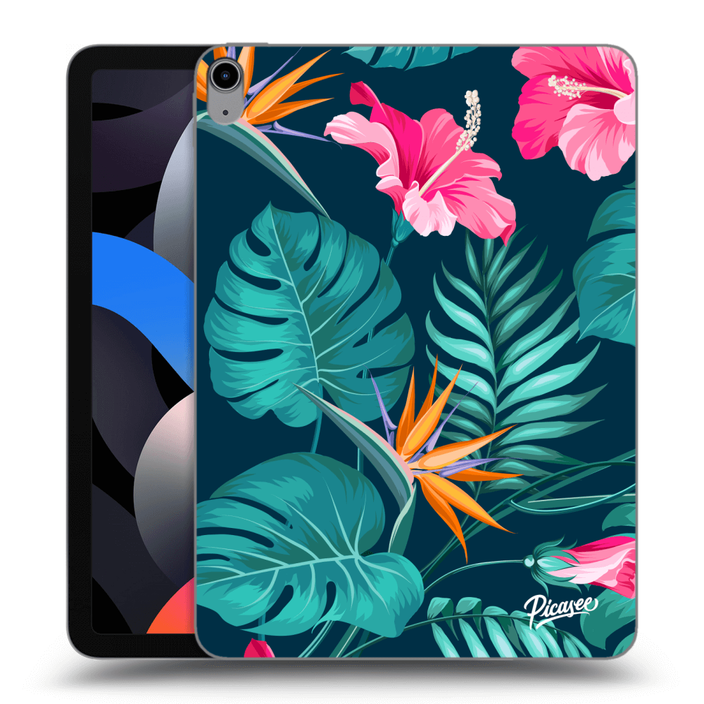 Picasee silikonový průhledný obal pro Apple iPad Air 4 10.9" 2020 - Pink Monstera