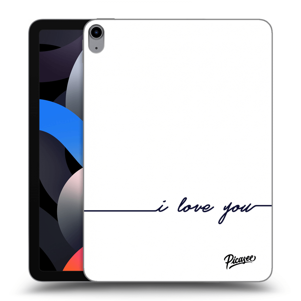 Picasee silikonový černý obal pro Apple iPad Air 4 10.9" 2020 - I love you