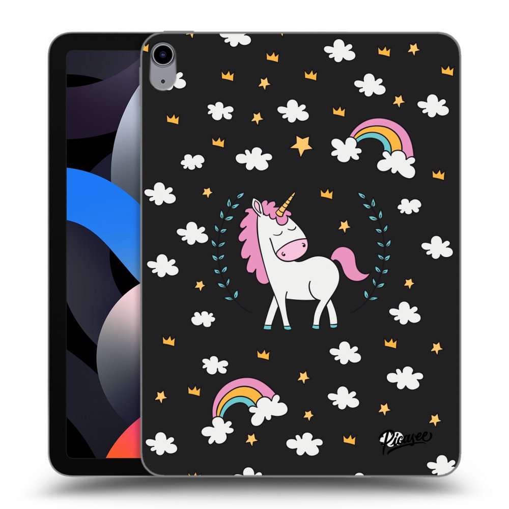 Picasee silikonový černý obal pro Apple iPad Air 4 10.9" 2020 - Unicorn star heaven