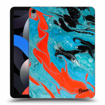 Picasee silikonový průhledný obal pro Apple iPad Air 4 10.9" 2020 - Blue Magma