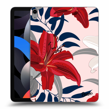 Picasee silikonový průhledný obal pro Apple iPad Air 4 10.9" 2020 - Red Lily