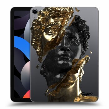 Picasee silikonový průhledný obal pro Apple iPad Air 4 10.9" 2020 - Gold - Black