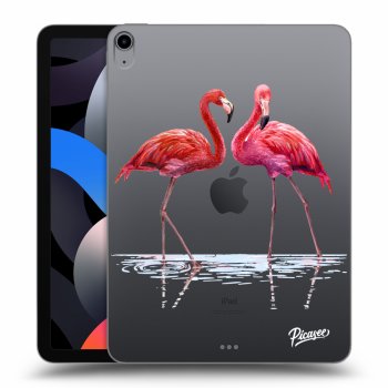 Picasee silikonový průhledný obal pro Apple iPad Air 4 10.9" 2020 - Flamingos couple