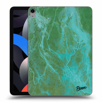 Picasee silikonový průhledný obal pro Apple iPad Air 4 10.9" 2020 - Green marble
