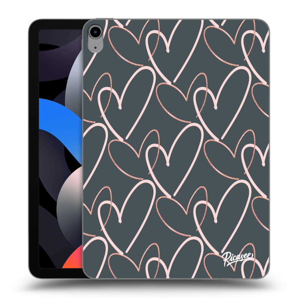 Picasee silikonový černý obal pro Apple iPad Air 4 10.9" 2020 - Lots of love