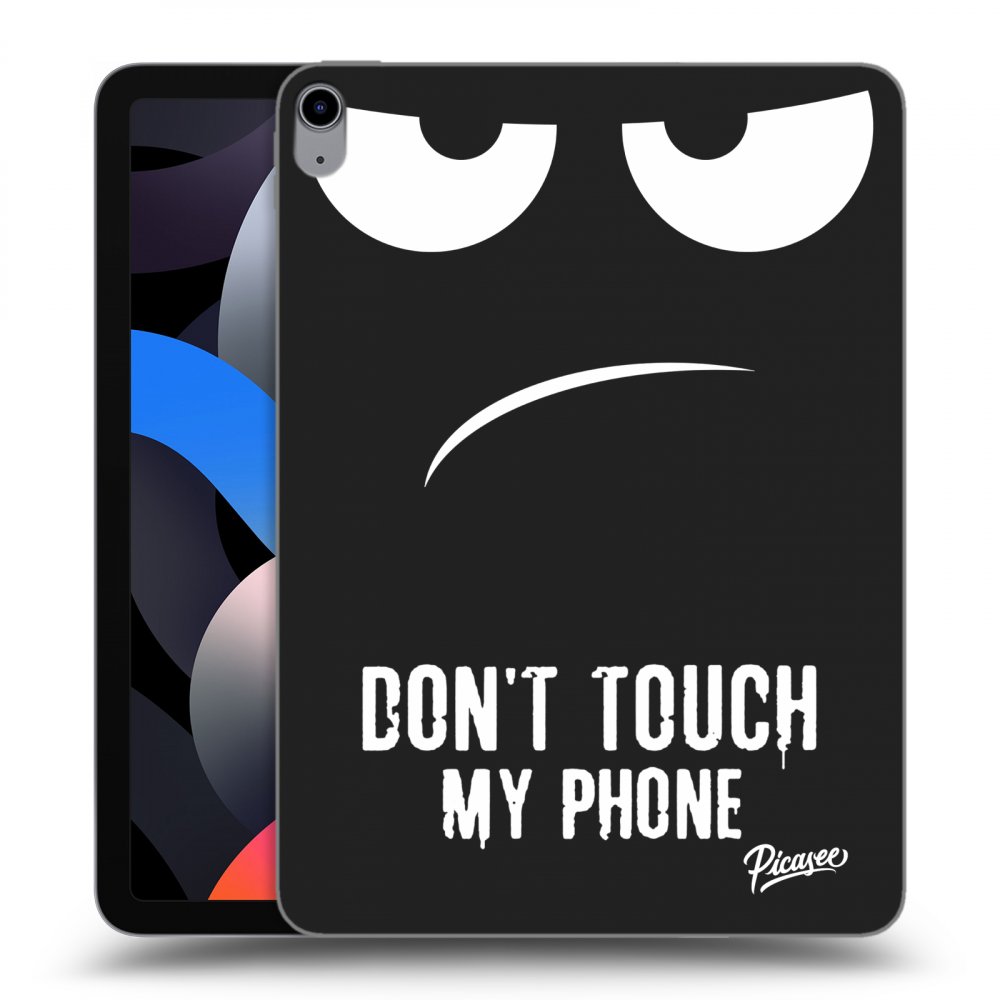 Picasee silikonový černý obal pro Apple iPad Air 4 10.9" 2020 - Don't Touch My Phone