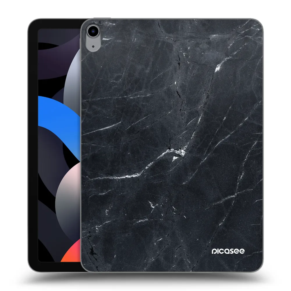 Picasee silikonový průhledný obal pro Apple iPad Air 4 10.9" 2020 - Black marble
