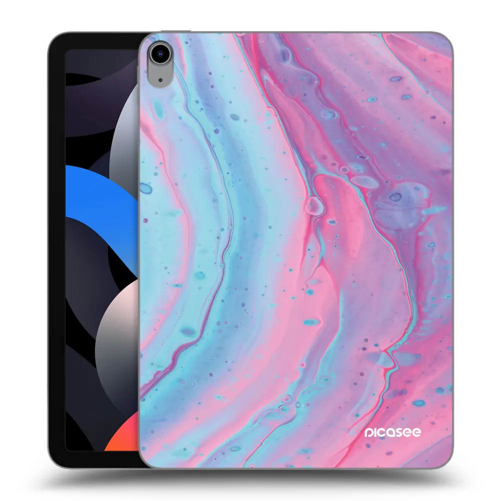 Picasee silikonový průhledný obal pro Apple iPad Air 4 10.9" 2020 - Pink liquid