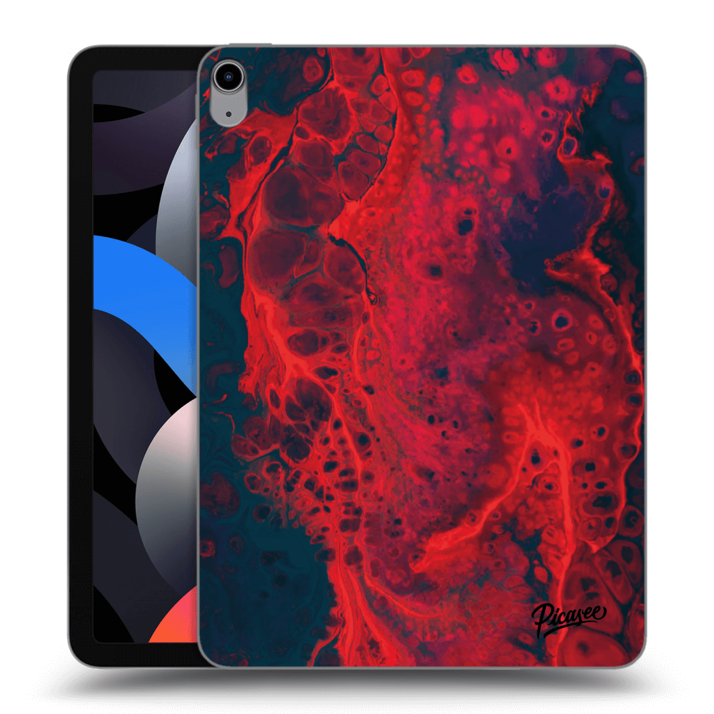 Picasee silikonový černý obal pro Apple iPad Air 4 10.9" 2020 - Organic red