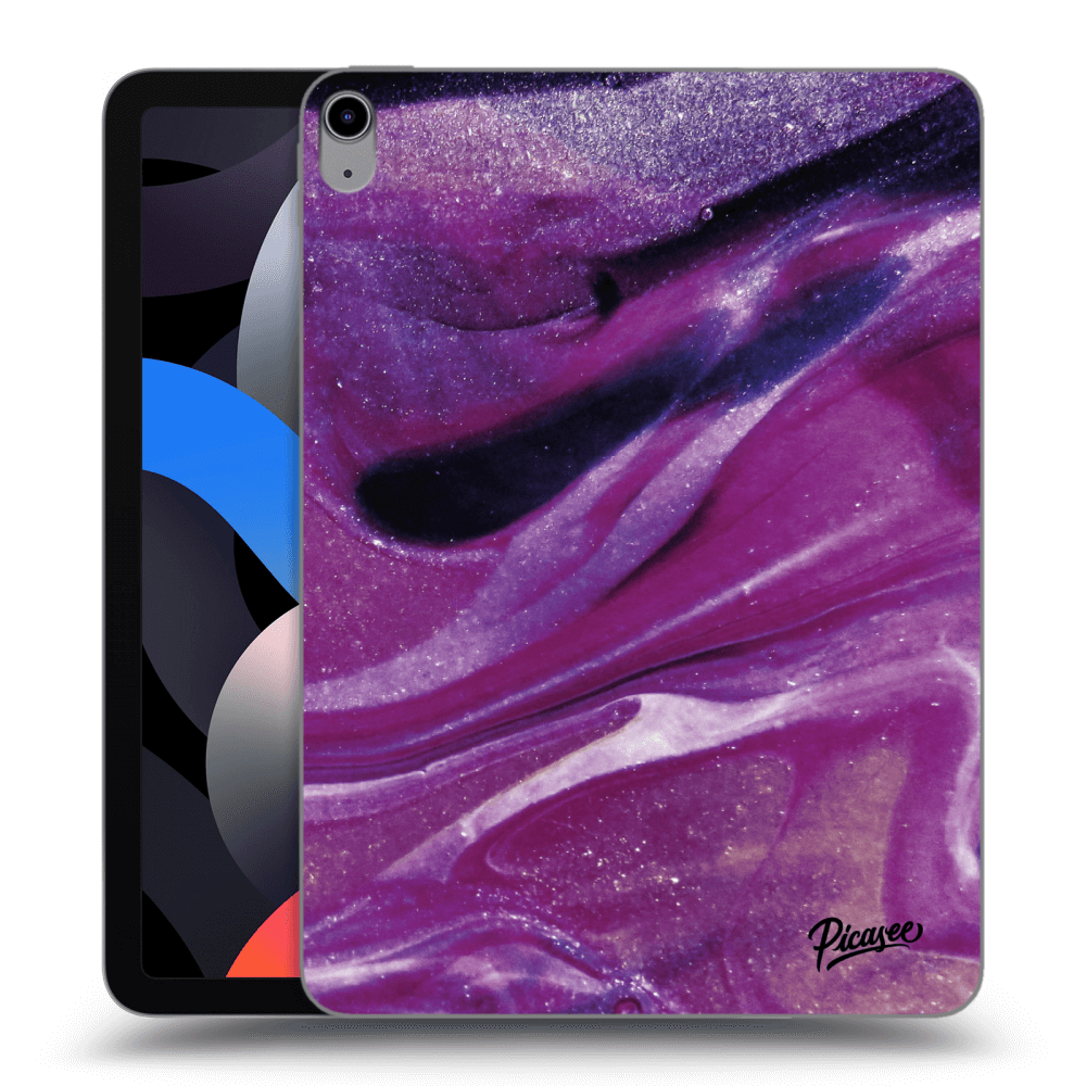 Picasee silikonový průhledný obal pro Apple iPad Air 4 10.9" 2020 - Purple glitter