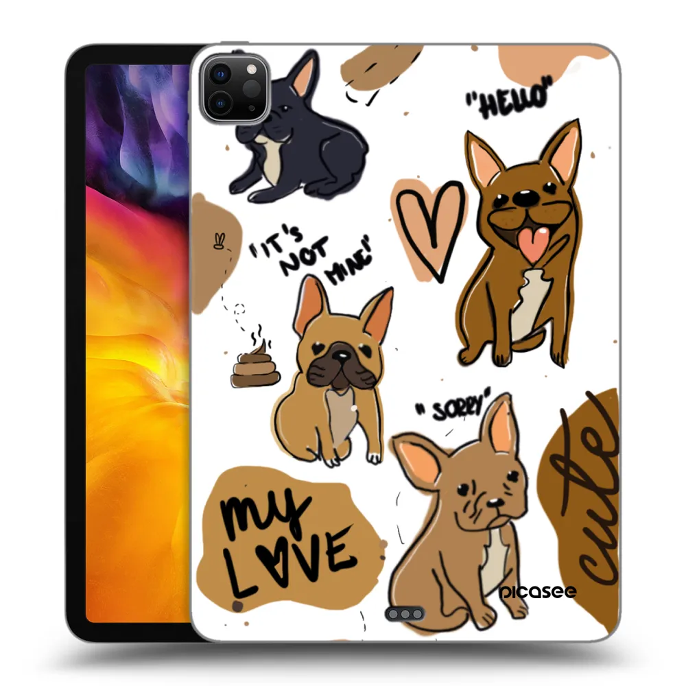Picasee silikonový černý obal pro Apple iPad Pro 11" 2020 (2.gen) - Frenchies