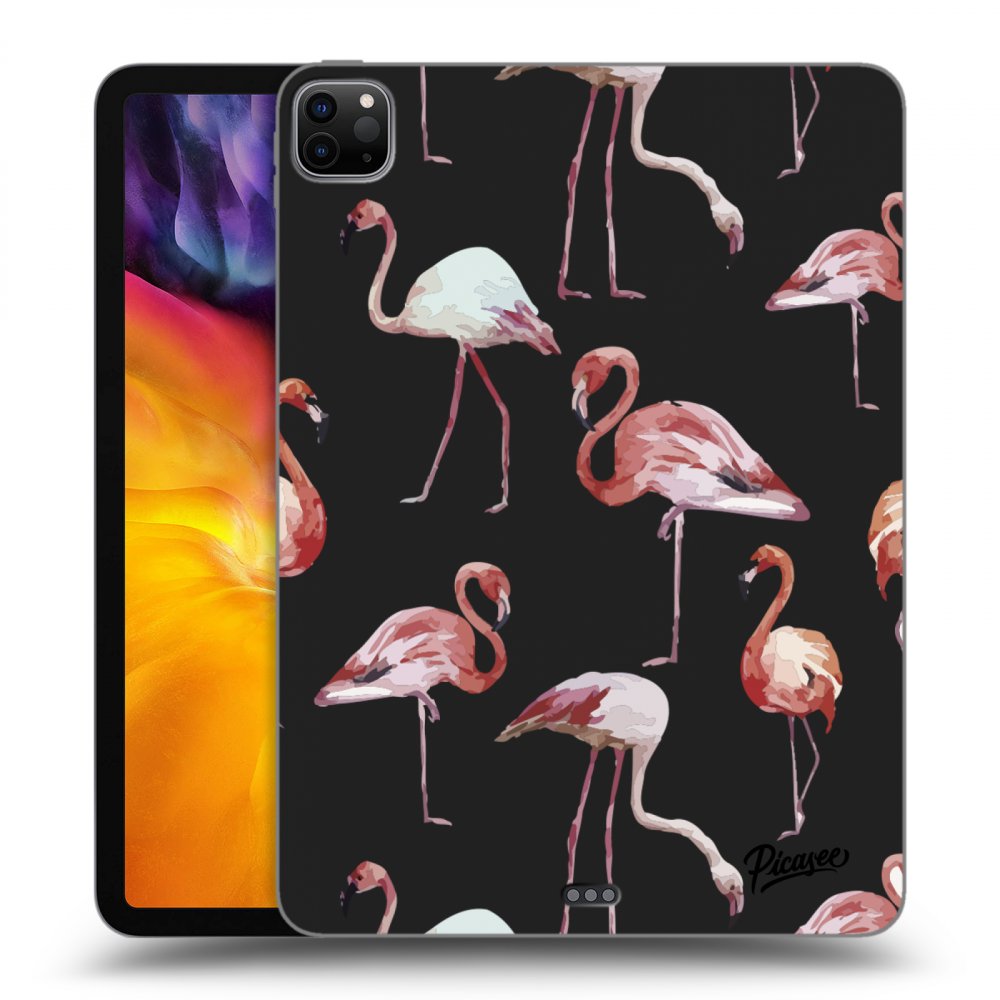 Picasee silikonový černý obal pro Apple iPad Pro 11" 2020 (2.gen) - Flamingos