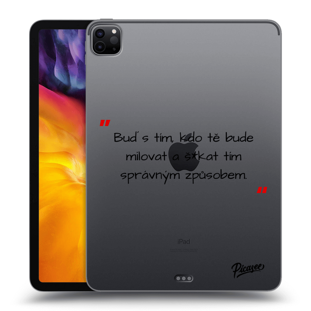 Picasee silikonový průhledný obal pro Apple iPad Pro 11" 2020 (2.gen) - Správná láska