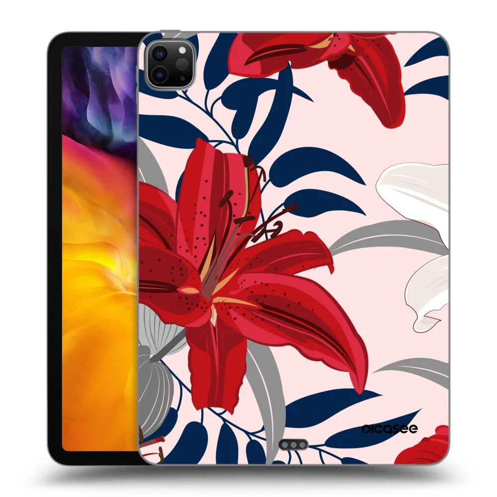 Picasee silikonový černý obal pro Apple iPad Pro 11" 2020 (2.gen) - Red Lily