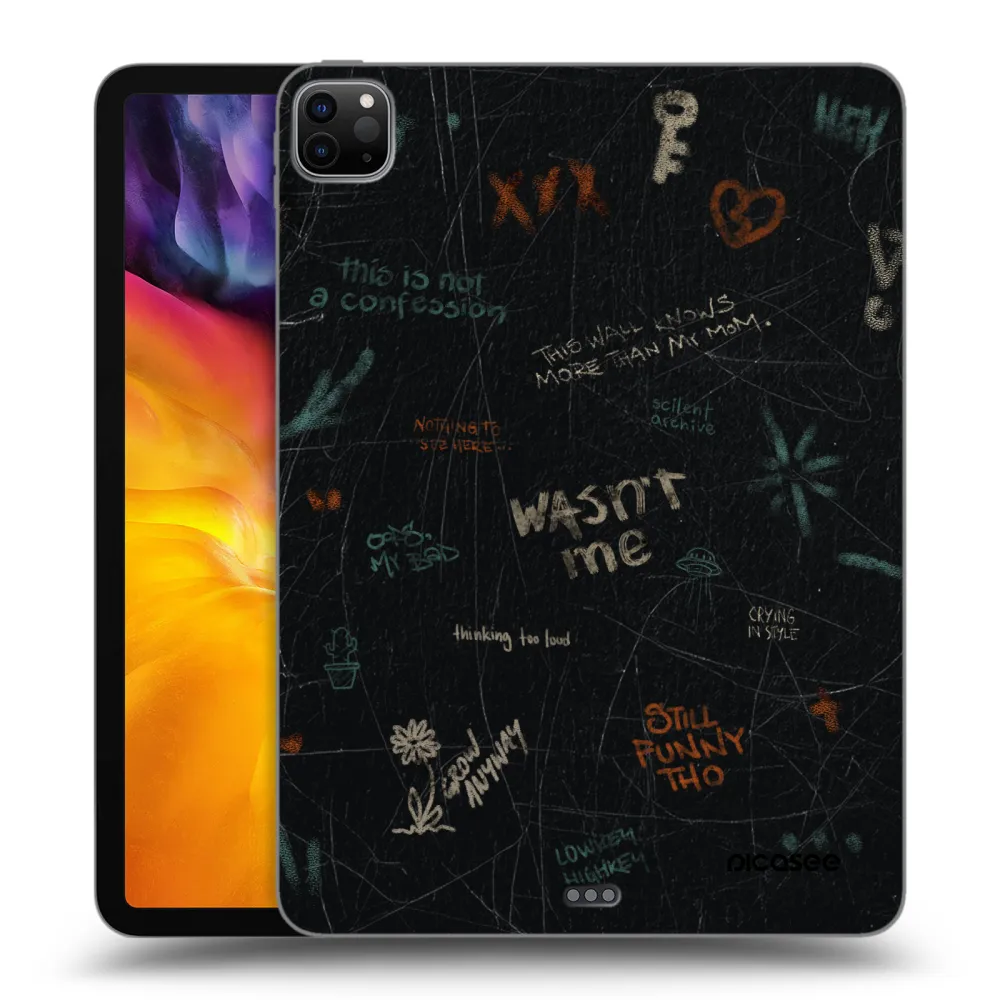 Picasee silikonový černý obal pro Apple iPad Pro 11" 2020 (2.gen) - CONFESSION