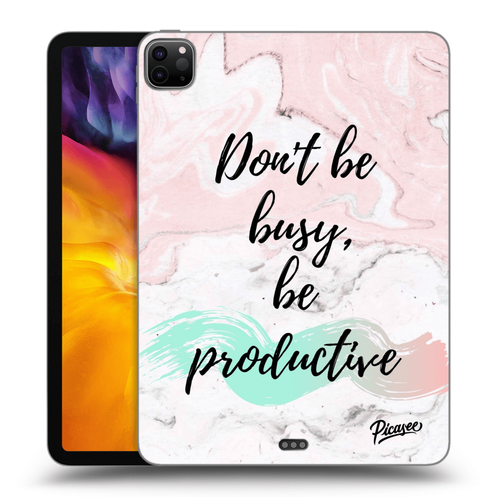 Picasee silikonový černý obal pro Apple iPad Pro 11" 2020 (2.gen) - Don't be busy, be productive