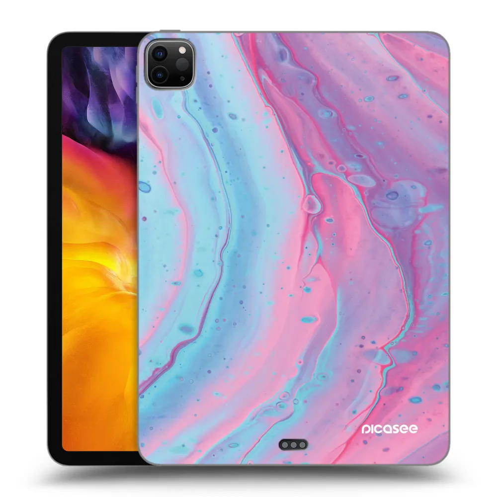 Picasee silikonový černý obal pro Apple iPad Pro 11" 2020 (2.gen) - Pink liquid