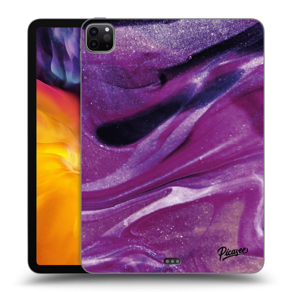 Picasee silikonový černý obal pro Apple iPad Pro 11" 2020 (2.gen) - Purple glitter
