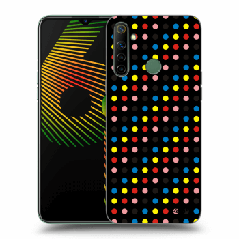 Picasee silikonový černý obal pro Realme 6i - Colorful dots