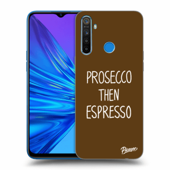 Picasee silikonový průhledný obal pro Realme 5 - Prosecco then espresso