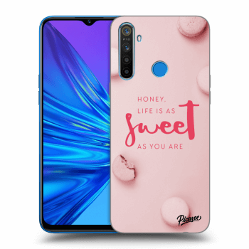 Picasee silikonový průhledný obal pro Realme 5 - Life is as sweet as you are