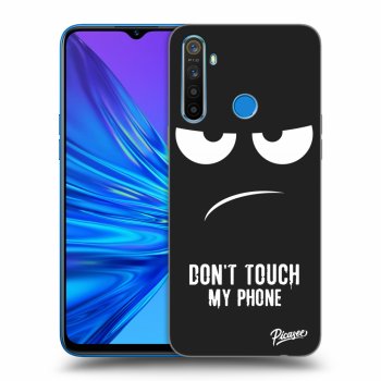 Picasee silikonový černý obal pro Realme 5 - Don't Touch My Phone