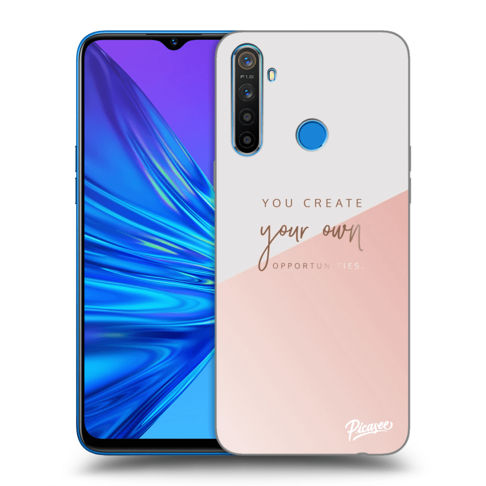 Picasee silikonový černý obal pro Realme 5 - You create your own opportunities