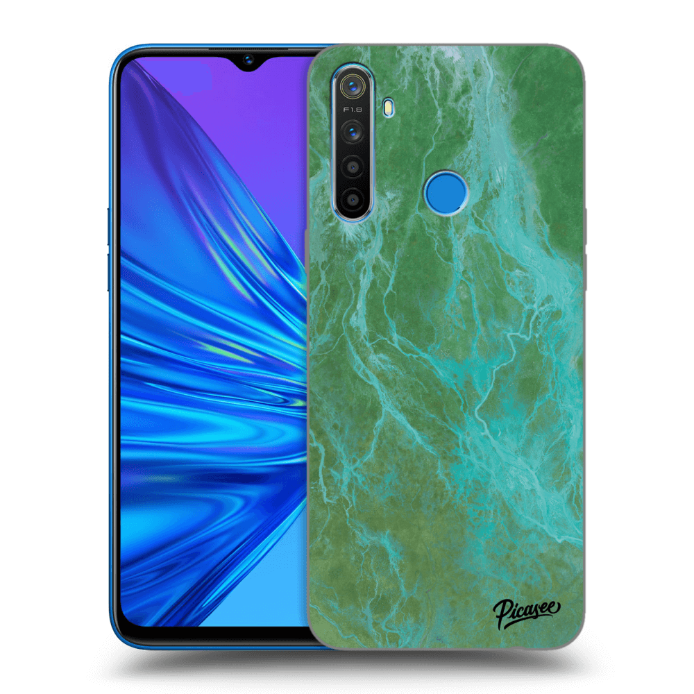 Picasee ULTIMATE CASE pro Realme 5 - Green marble