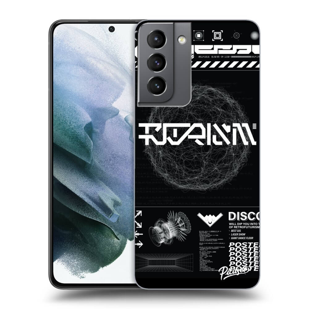 Picasee silikonový průhledný obal pro Samsung Galaxy S21 5G G991B - BLACK DISCO
