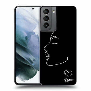 Picasee silikonový černý obal pro Samsung Galaxy S21 5G G991B - Couple girl White