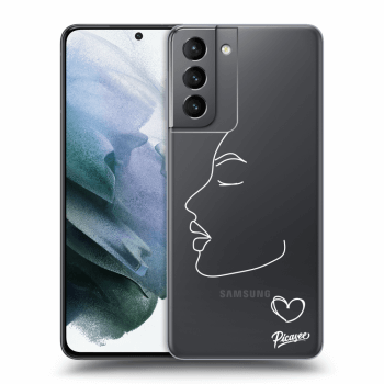 Picasee silikonový průhledný obal pro Samsung Galaxy S21 5G G991B - Couple girl White