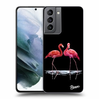 Picasee ULTIMATE CASE pro Samsung Galaxy S21 5G G991B - Flamingos couple