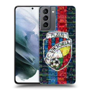Picasee silikonový průhledný obal pro Samsung Galaxy S21 5G G991B - FC Viktoria Plzeň A