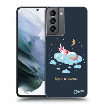 Picasee silikonový průhledný obal pro Samsung Galaxy S21 5G G991B - Believe In Unicorns